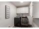 Laundry room featuring new appliances and white cabinetry at 39 N Maple St, Mesa, AZ 85205