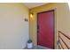 Red front door with modern hardware and unit number for easy identification at 4600 N 68Th St # 370, Scottsdale, AZ 85251