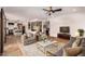 Comfortable living room with stylish furniture, tile floors, and an open concept layout at 4727 E Rancho Caliente Dr, Cave Creek, AZ 85331