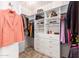 Spacious walk-in closet featuring custom shelving and ample storage at 4727 E Rancho Caliente Dr, Cave Creek, AZ 85331