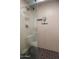 Bathroom with tiled shower and glass door at 6802 E Oak St, Scottsdale, AZ 85257