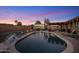 Backyard pool area with spa and patio seating, highlighting the property's outdoor living at 6802 E Oak St, Scottsdale, AZ 85257