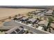 Aerial view of neighborhood homes, manicured lawns, and desert landscaping at 7261 E Teal Way, San Tan Valley, AZ 85143