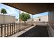 Inviting covered patio with a decorative fence, perfect for enjoying outdoor living and sunny views at 8600 E Broadway Rd # 53, Mesa, AZ 85208