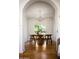 Elegant dining room with hardwood floors and a modern chandelier at 917 W Willetta St, Phoenix, AZ 85007