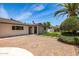 Beautiful backyard has pavers and artificial turf with easy access to additional buildings at 13601 N 50Th Pl, Scottsdale, AZ 85254
