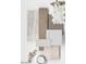 An array of neutral and white samples featuring floor tiles, wooden panels, and cabinet finish options at 17567 W Pierson St, Goodyear, AZ 85395
