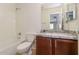 Bathroom featuring a shower/tub, granite countertops, and updated vanity at 23162 W Lasso Ln, Buckeye, AZ 85326