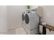 Well-equipped laundry room features modern appliances and convenient storage for efficient chore management at 32567 N 133Rd Ave, Peoria, AZ 85383