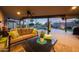Inviting patio area with a view of the pool, perfect for evening relaxation and entertaining at 14014 N 57Th Way, Scottsdale, AZ 85254