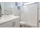 Bathroom with a modern vanity and glass-enclosed shower at 24314 N 21St Pl, Phoenix, AZ 85024