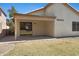 Backyard patio with brick pavers and view of the grassy yard at 2625 E Beverly Rd, Phoenix, AZ 85042