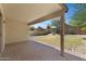 Backyard patio with brick pavers and a view of the grassy area at 2625 E Beverly Rd, Phoenix, AZ 85042