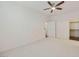 Spacious bedroom featuring a ceiling fan, neutral walls, and a walk-in closet at 33575 N Dove Lakes Dr # 2033, Cave Creek, AZ 85331