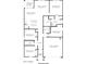 Detailed floor plan showcasing a spacious layout with four bedrooms, two baths, and open-concept living areas at 5827 E Axle Ln, San Tan Valley, AZ 85140