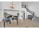 Grand foyer with a staircase, high ceilings, and elegant decor at 7129 S Stadium Way, Gilbert, AZ 85298