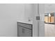 Modern powder room features a gray vanity with white countertop and stylish fixtures at 7434 S 75Th Dr, Laveen, AZ 85339