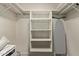 Walk in closet with built-in shelving and ample storage space for organizing belongings at 7625 E Camelback Rd # A139, Scottsdale, AZ 85251