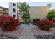 Beautiful courtyard with lovely flowering shrubs and a lovely fountain at 7625 E Camelback Rd # A139, Scottsdale, AZ 85251