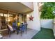 Inviting patio space with outdoor seating perfect for dining or relaxing outdoors at 7625 E Camelback Rd # A139, Scottsdale, AZ 85251