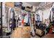 Spacious walk-in closet with ample hanging space, shelving, and built-in storage drawers at 8053 E Dover St, Mesa, AZ 85207