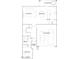 Open-concept floor plan featuring a great room, dining area, and modern kitchen, with a 2-car garage and covered patio at 8323 E Petunia Ave, Mesa, AZ 85212