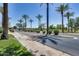 Gated community entrance with palm trees and manicured landscaping offers security and curb appeal at 965 E Virgo Pl, Chandler, AZ 85249