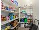 Walk-in pantry featuring white shelves and abundant storage space for groceries and household items at 1350 S Greenfield Rd # 2205, Mesa, AZ 85206