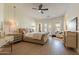 Spacious main bedroom with lots of natural light and access to the backyard at 1808 S Sailors Way, Gilbert, AZ 85295