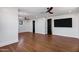 Spacious bonus room with hardwood floors, recessed lighting, and ceiling fans at 2339 E Virgo Pl, Chandler, AZ 85249