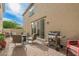 The backyard features a brick patio perfect for outdoor entertaining at 29491 N 122Nd Gln, Peoria, AZ 85383