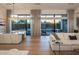 Bright living area with large glass doors providing views to the backyard and pool at 3626 N Mohave Way, Scottsdale, AZ 85251