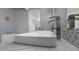 Bathroom showcasing double sinks, modern faucets, and decorative backsplash at 4073 E Stable Ct, Gilbert, AZ 85297