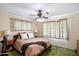 Comfortable bedroom with a ceiling fan and large window, providing ample natural light at 4510 E Calle Tuberia --, Phoenix, AZ 85018