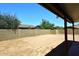 Large backyard with a privacy wall and plenty of space to entertain or relax outdoors at 6504 W Cochise Dr, Glendale, AZ 85302