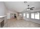 Open kitchen with tile flooring, stainless steel appliances, and plenty of counter space at 6504 W Cochise Dr, Glendale, AZ 85302