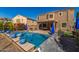 Backyard swimming pool and patio area provides a luxurious outdoor entertainment space at 654 E Taylor Trl, San Tan Valley, AZ 85143