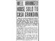 Vintage newspaper ad announcing the sale of a Spanish home to Casa Grandan at 717 W Lynwood St, Phoenix, AZ 85007