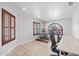 Bright office space with two desks and custom wood windows at 910 S Crossbow Ct, Chandler, AZ 85225
