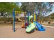 Colorful playground equipment with slides and climbing structures at 910 S Crossbow Ct, Chandler, AZ 85225