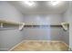 Walk-in closet with carpet floors, neutral walls, and wooden shelves and rods at 10548 W Crown King Rd, Tolleson, AZ 85353