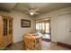 Bright breakfast nook featuring tile flooring with direct access to the kitchen at 11141 W Cameo Dr, Sun City, AZ 85351