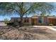 Charming home exterior featuring low-maintenance desert landscaping and mature shade tree at 11141 W Cameo Dr, Sun City, AZ 85351