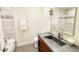 Modern bathroom with a decorative stone backsplash at 133 W Balboa Dr, Tempe, AZ 85282