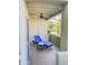 Relaxing balcony area with a blue chaise lounge and ceiling fan at 1825 W Ray Rd # 1134, Chandler, AZ 85224