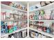 Walk-in pantry features white shelving and clear bins for organized storage at 2052 E Scorpio Pl, Chandler, AZ 85249