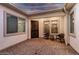 Private patio with brick pavers, perfect for outdoor seating and relaxation at 2052 E Scorpio Pl, Chandler, AZ 85249