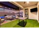Outdoor living space featuring comfortable seating and gas firepit at 2052 E Scorpio Pl, Chandler, AZ 85249