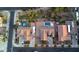 This aerial view shows a backyard pool, RV parking, and a prime location near neighborhood amenities at 21985 E Quintero Rd, Queen Creek, AZ 85142