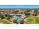 Spacious property featuring a pool, patio area, and solar panels, perfect for outdoor enjoyment and energy efficiency at 24350 S 208Th Pl, Queen Creek, AZ 85142
